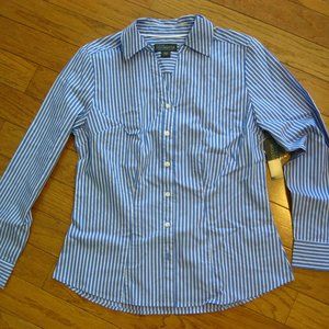 5/$25! Petite Covington Essentials striped blouse